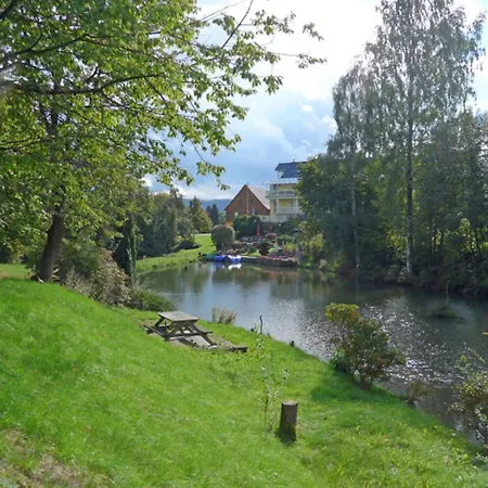 Picturesque In With Pond Lichtenhain (Sebnitz)